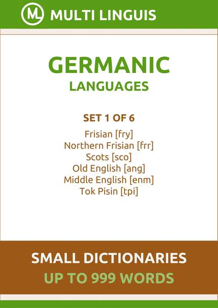 Germanic Languages (Small Dictionaries, Set 1 of 6) - Please scroll the page down!